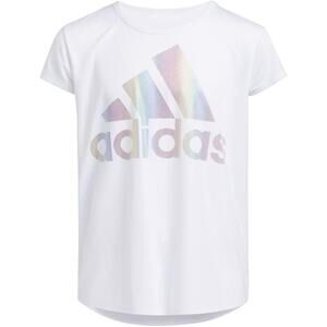 NEW Adidas Girls Graphic Tee White Size Large Plus 14+ AA4640PW01 T-Shirt